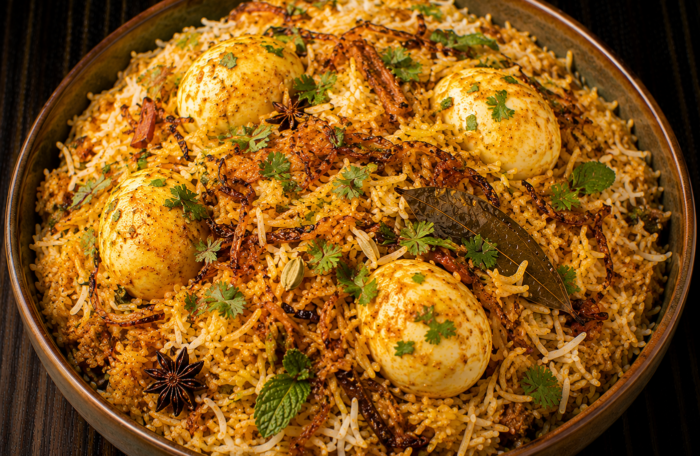 Chef Sri’s-Style Egg Dum Biryani