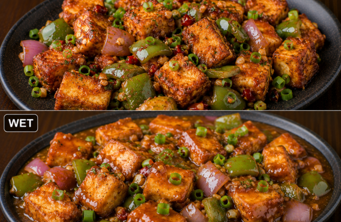 Chilli Garlic Paneer (Dry/Wet)