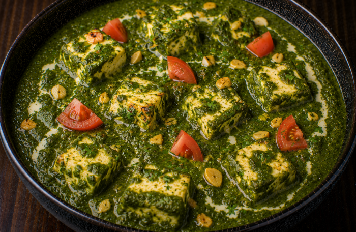 Garlic-Kissed Palak Paneer