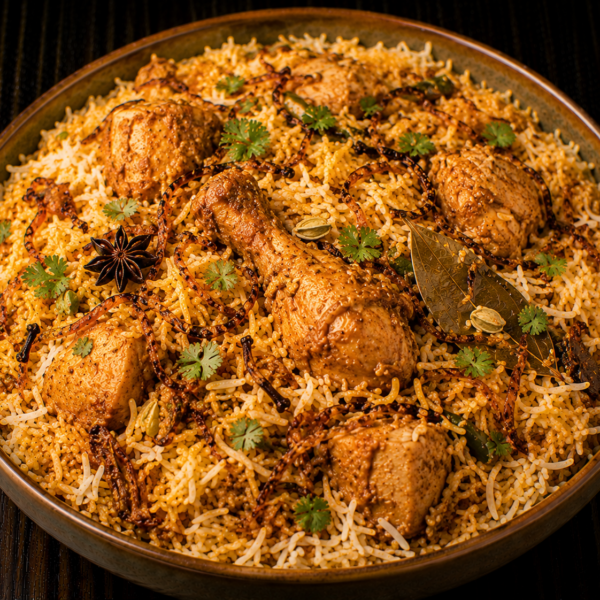 Hyderabadi Chicken Dum Biryani