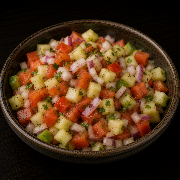 Kachumber Salad (Onion, Tomato, Cucumber mix)