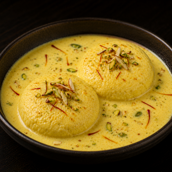 Kesar Rasmalai (2 pcs)