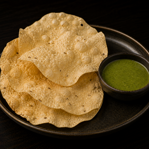 Pappadums (Served with mint sauce)