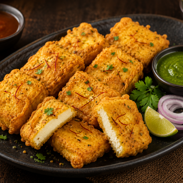 Zafrani Paneer Pakoda (G/f)