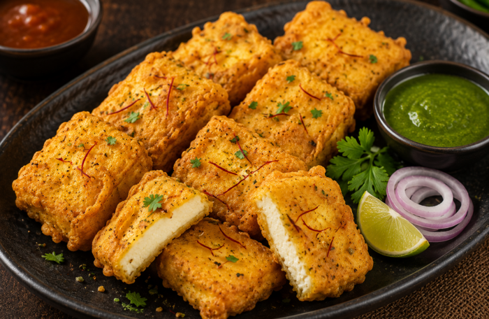 Zafrani Paneer Pakoda (G/f)